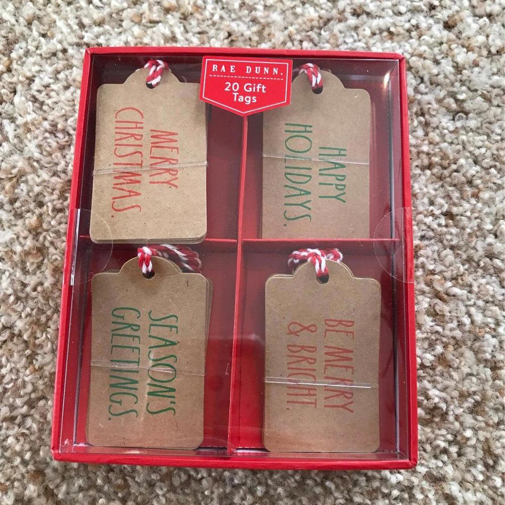 Rae Dunn Christmas 20 Gift Tags